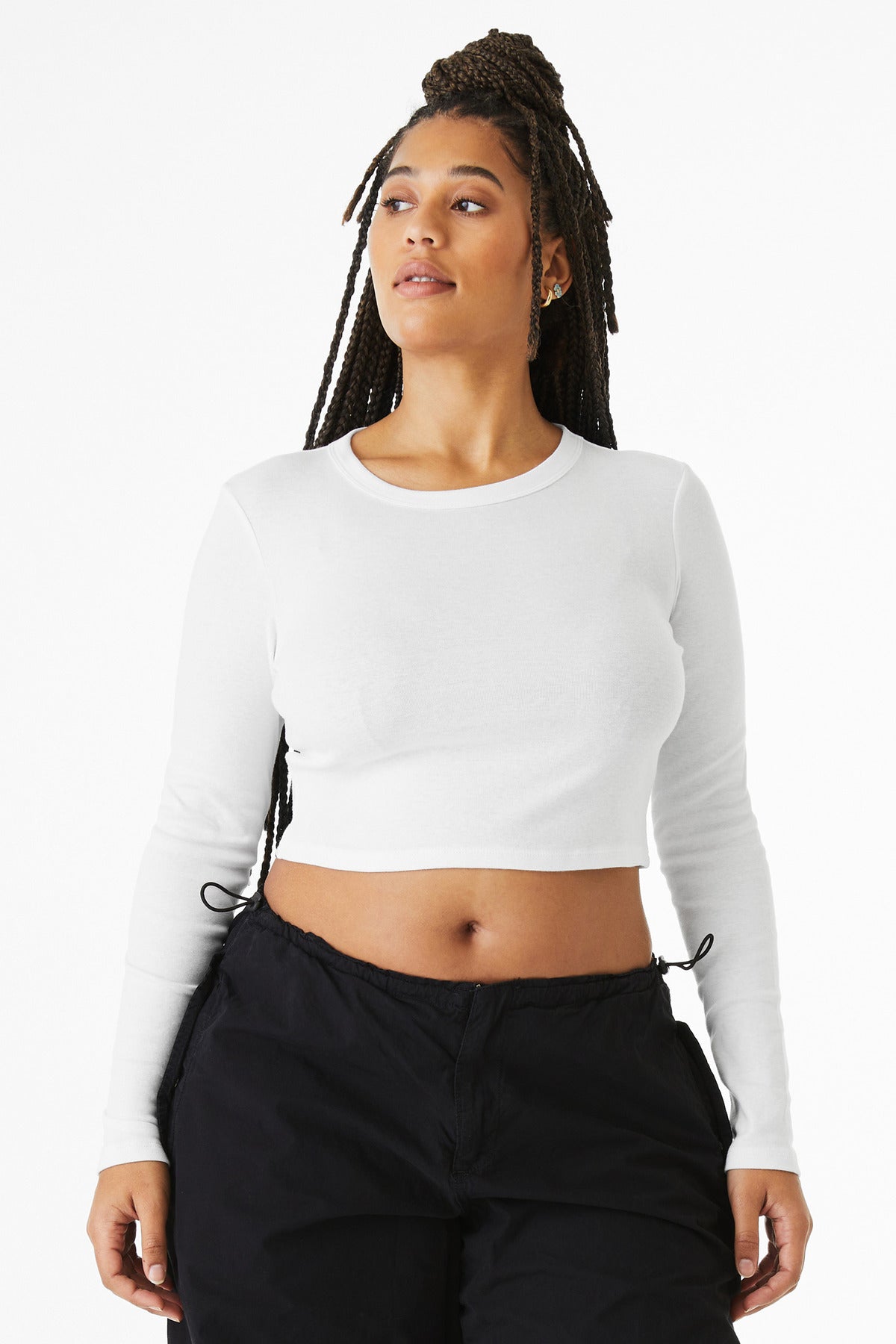 Custom Embroidery or DTF Print - BELLA+CANVAS ®  Women's Micro Rib Long Sleeve Baby Tee BC1501