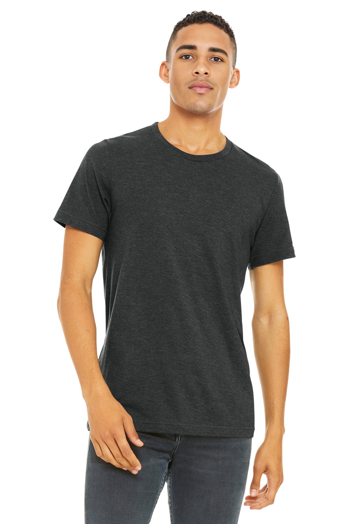Custom Embroidery or DTF Print - BELLA+CANVAS  ®  Unisex Heather CVC Short Sleeve Tee. BC3001CVC