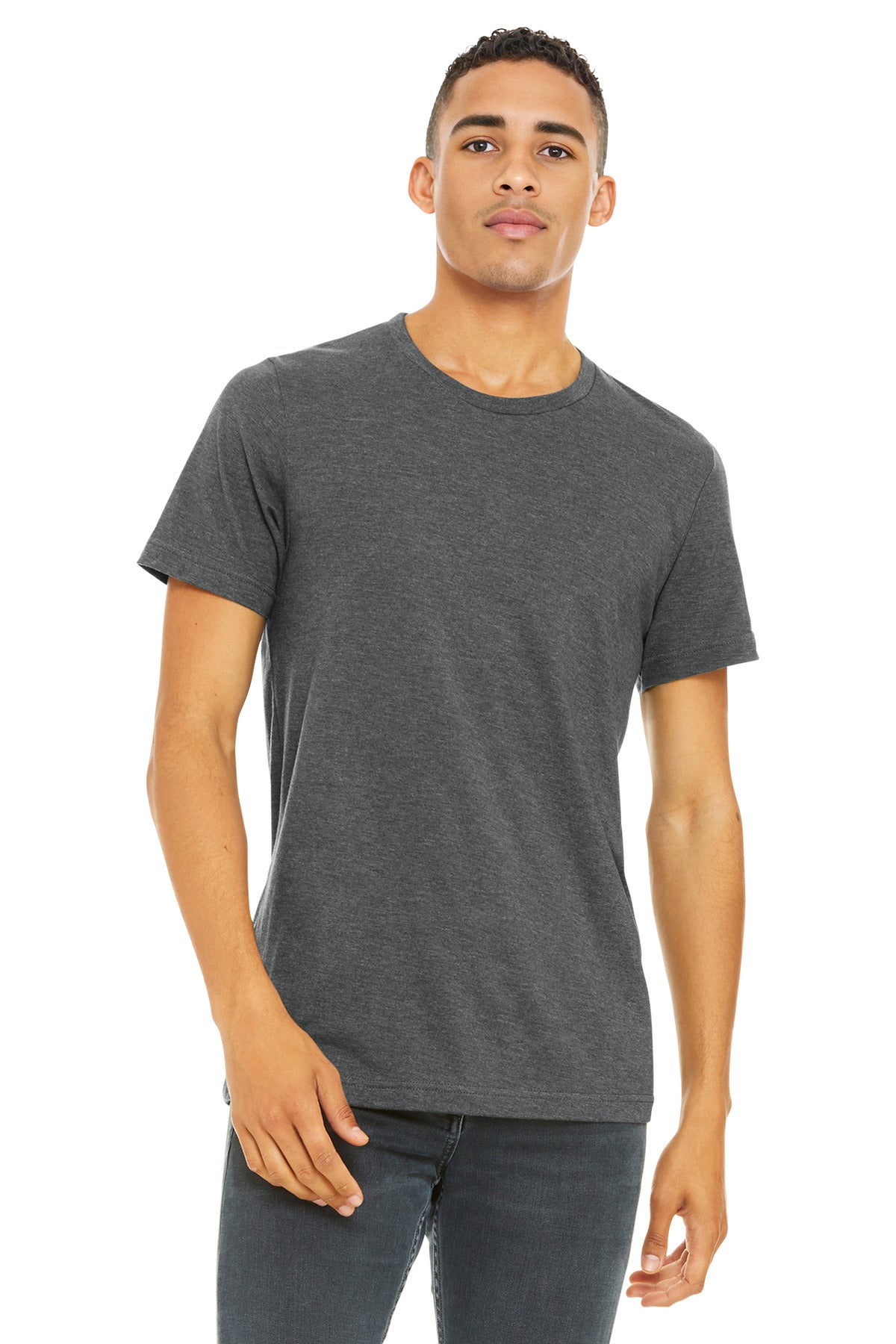 Custom Embroidery or DTF Print - BELLA+CANVAS  ®  Unisex Heather CVC Short Sleeve Tee. BC3001CVC