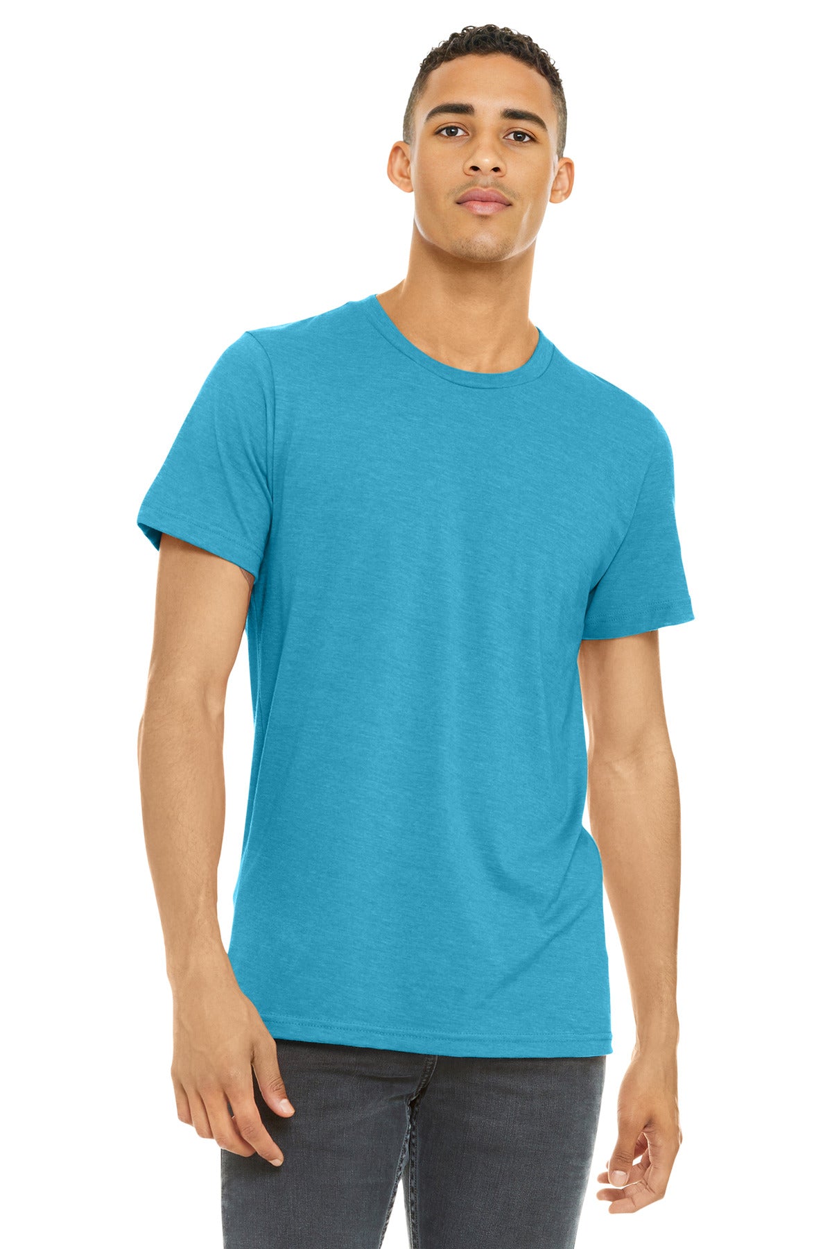 Custom Embroidery or DTF Print - BELLA+CANVAS  ®  Unisex Heather CVC Short Sleeve Tee. BC3001CVC