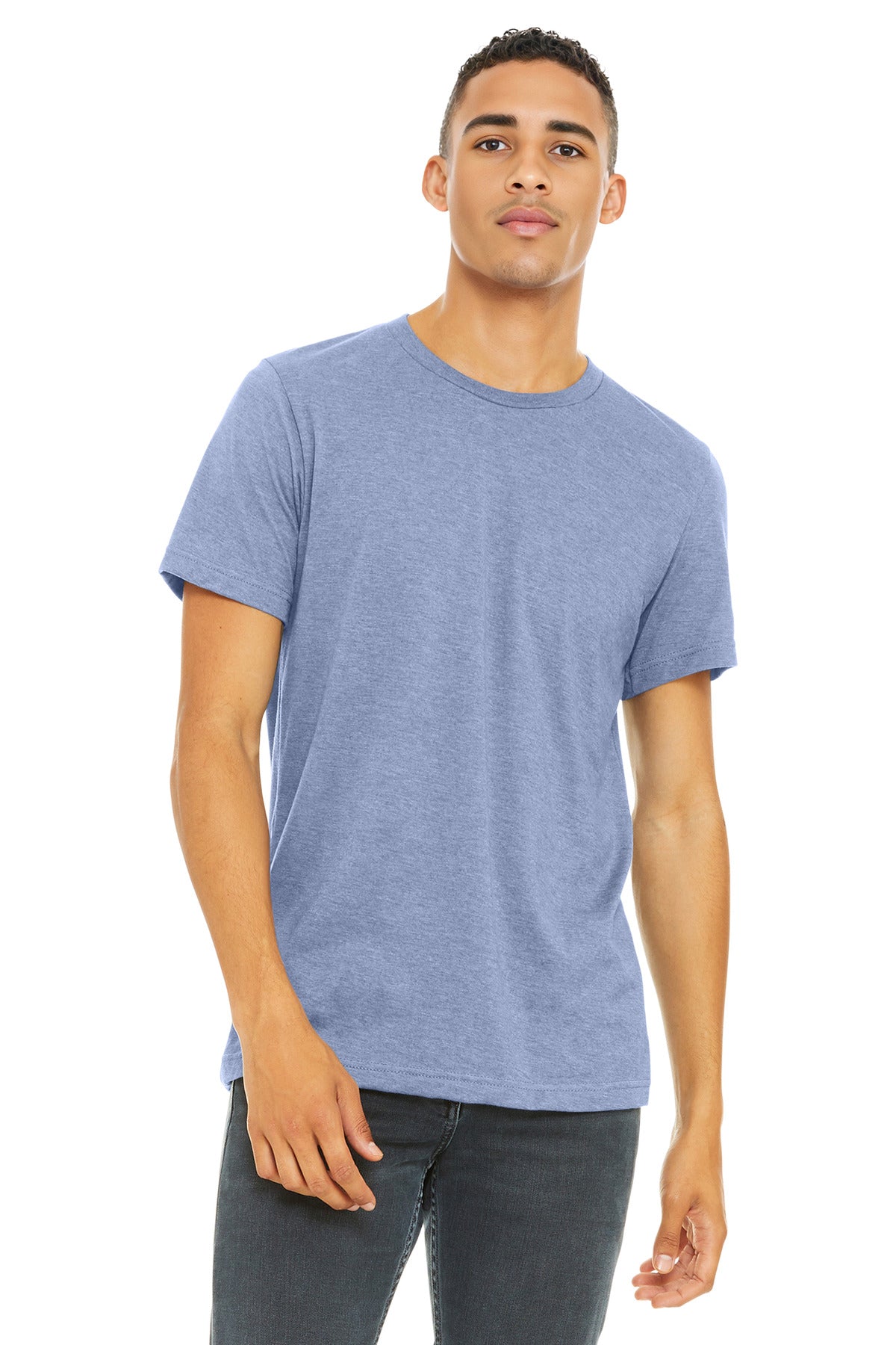 Custom Embroidery or DTF Print - BELLA+CANVAS  ®  Unisex Heather CVC Short Sleeve Tee. BC3001CVC