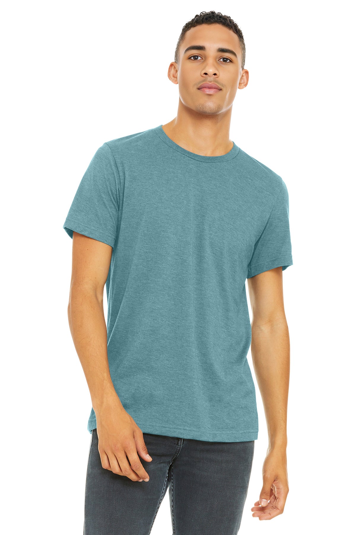 Custom Embroidery or DTF Print - BELLA+CANVAS  ®  Unisex Heather CVC Short Sleeve Tee. BC3001CVC