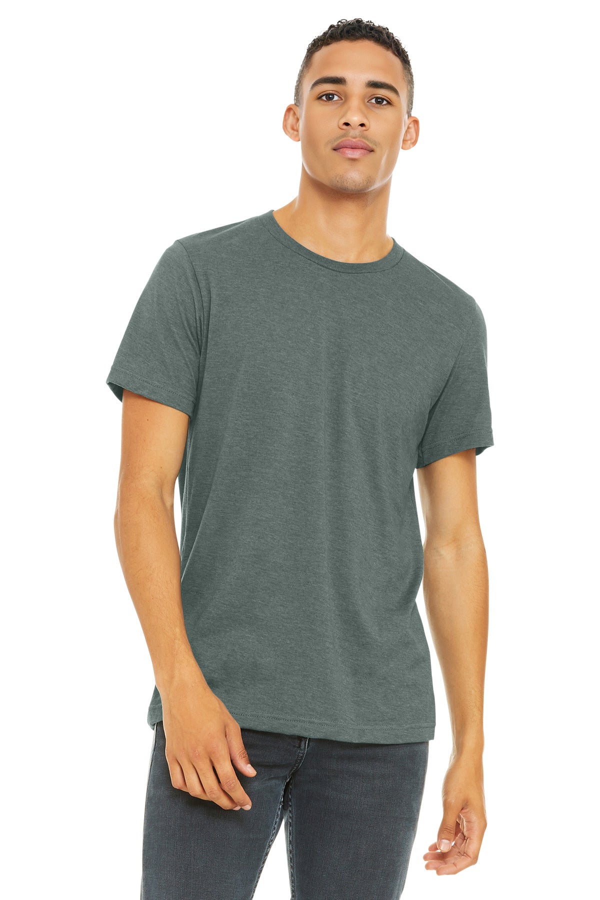 Custom Embroidery or DTF Print - BELLA+CANVAS  ®  Unisex Heather CVC Short Sleeve Tee. BC3001CVC