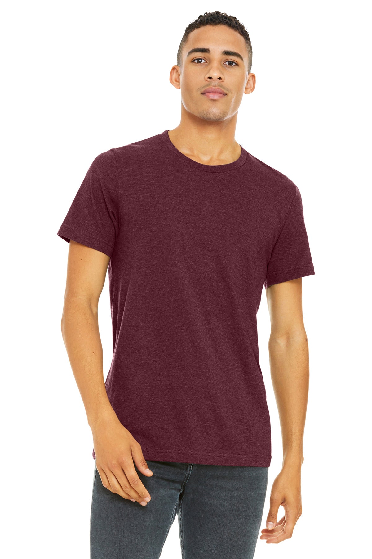 Custom Embroidery or DTF Print - BELLA+CANVAS  ®  Unisex Heather CVC Short Sleeve Tee. BC3001CVC