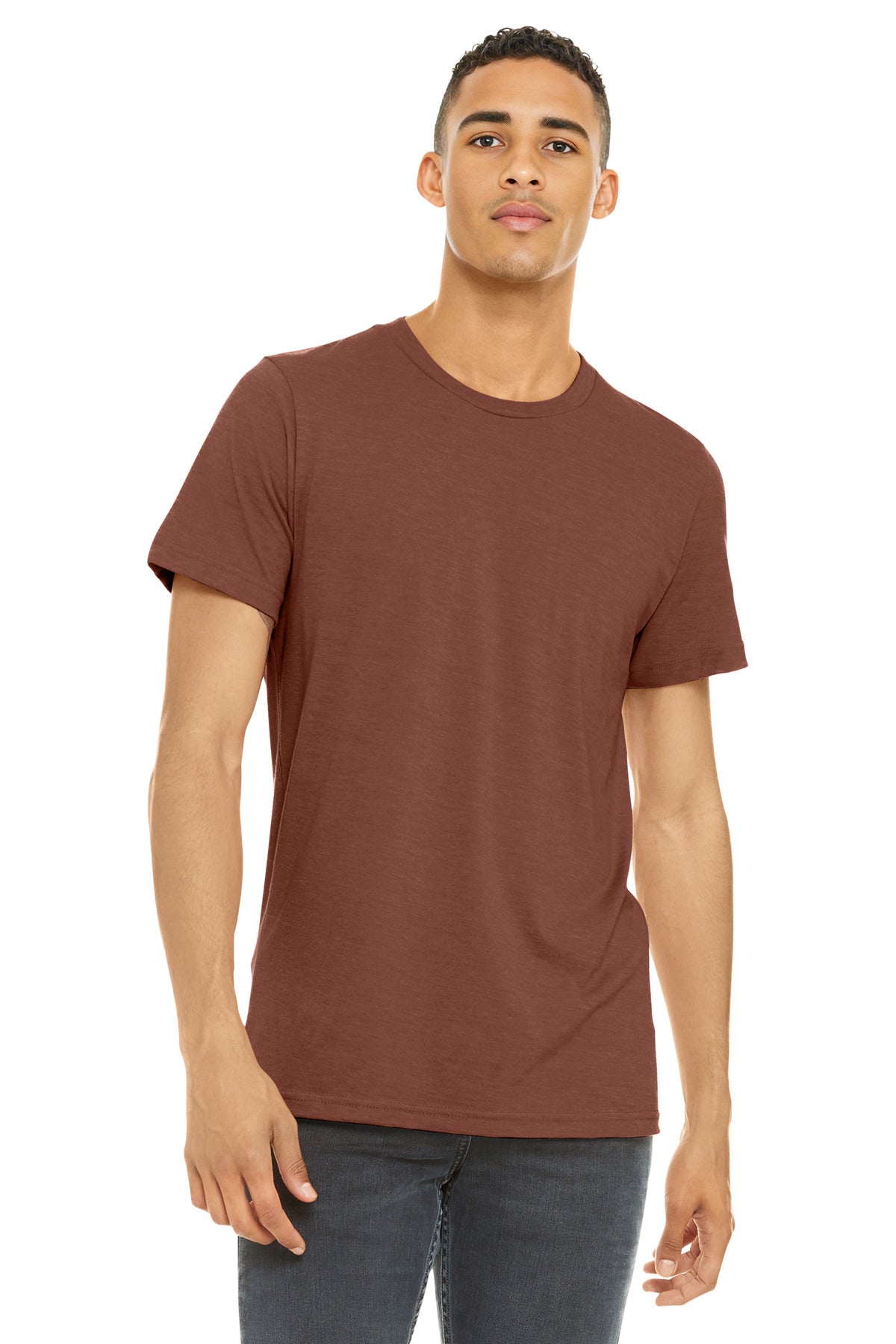 Custom Embroidery or DTF Print - BELLA+CANVAS  ®  Unisex Heather CVC Short Sleeve Tee. BC3001CVC