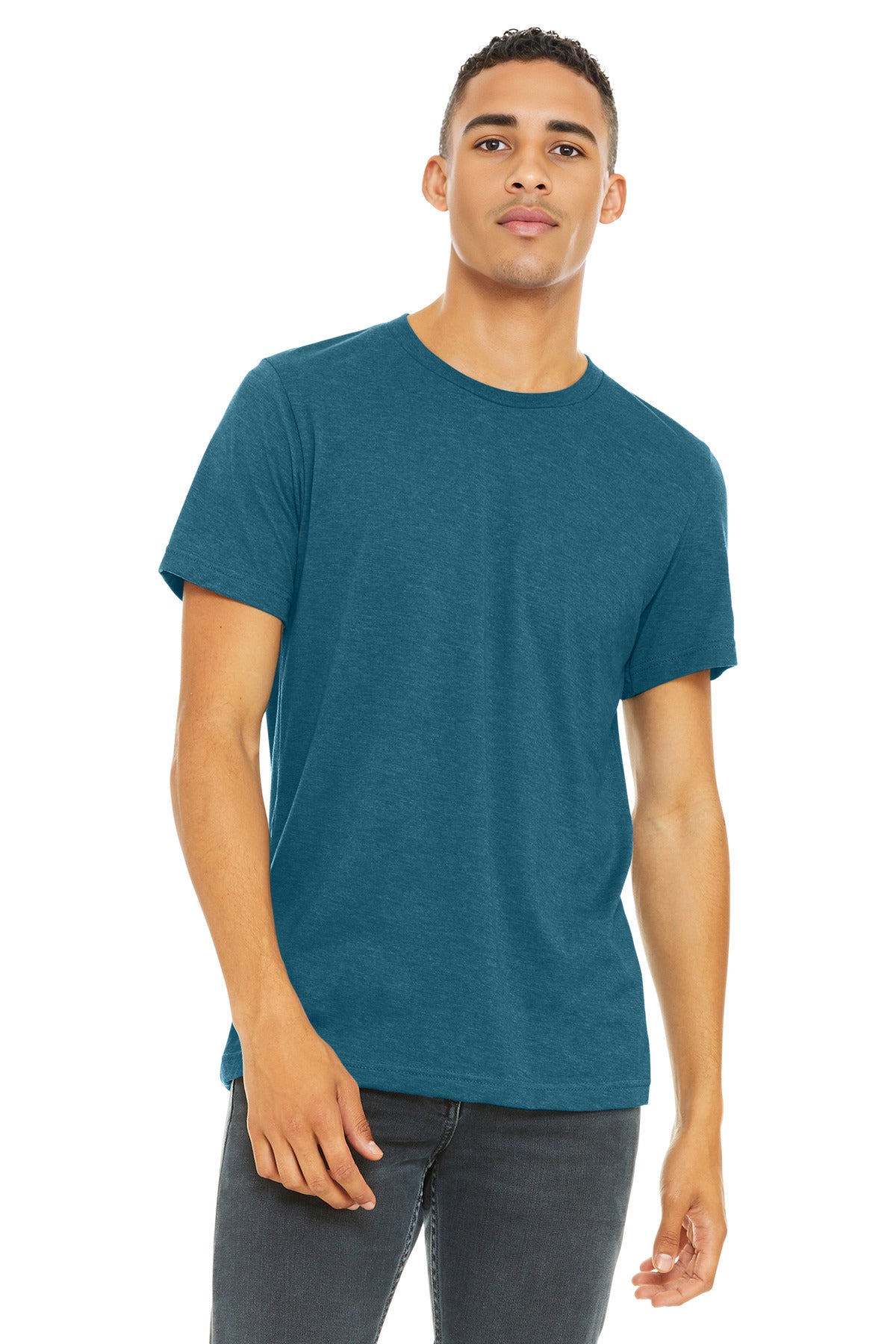 Custom Embroidery or DTF Print - BELLA+CANVAS  ®  Unisex Heather CVC Short Sleeve Tee. BC3001CVC
