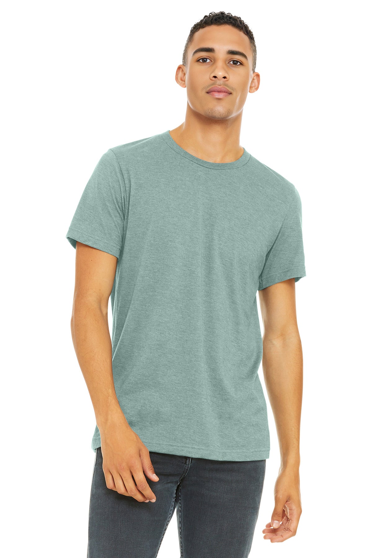 Custom Embroidery or DTF Print - BELLA+CANVAS  ®  Unisex Heather CVC Short Sleeve Tee. BC3001CVC