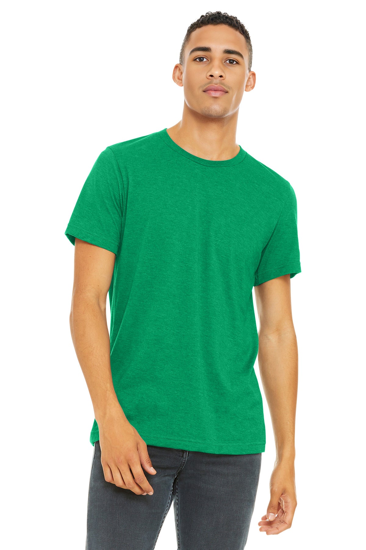 Custom Embroidery or DTF Print - BELLA+CANVAS  ®  Unisex Heather CVC Short Sleeve Tee. BC3001CVC