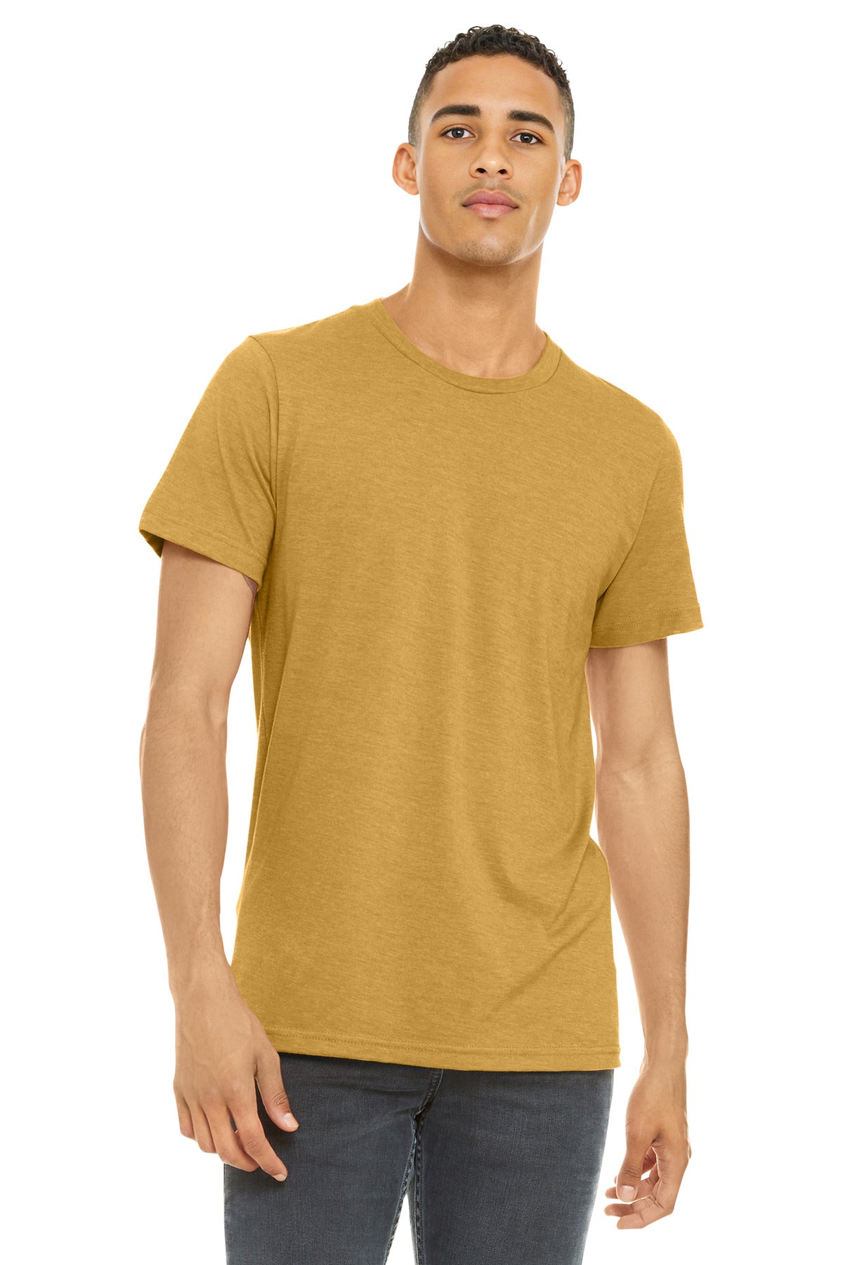 Custom Embroidery or DTF Print - BELLA+CANVAS  ®  Unisex Heather CVC Short Sleeve Tee. BC3001CVC