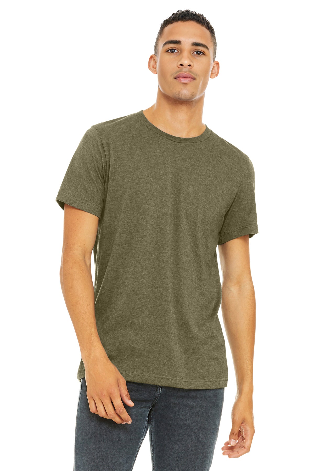 Custom Embroidery or DTF Print - BELLA+CANVAS  ®  Unisex Heather CVC Short Sleeve Tee. BC3001CVC
