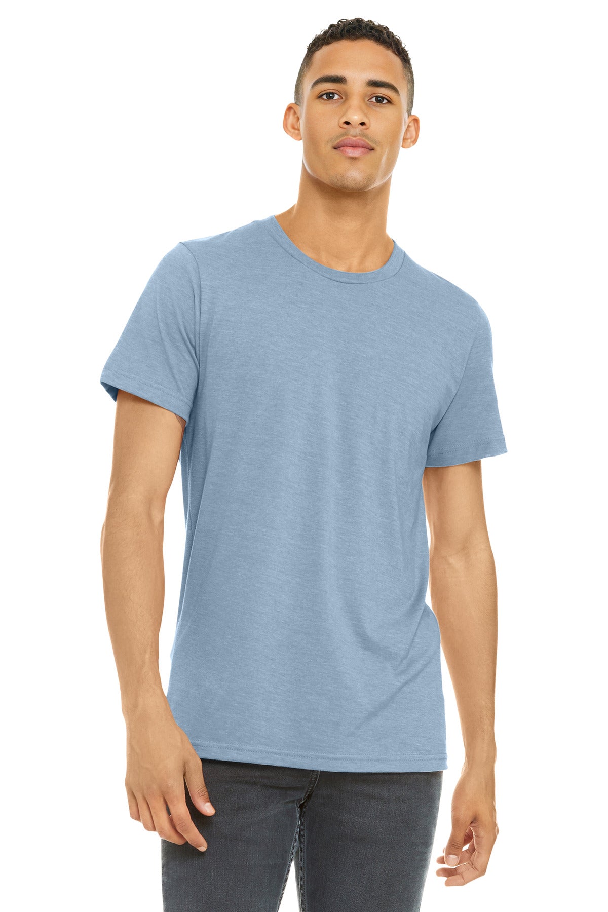 Custom Embroidery or DTF Print - BELLA+CANVAS  ®  Unisex Heather CVC Short Sleeve Tee. BC3001CVC