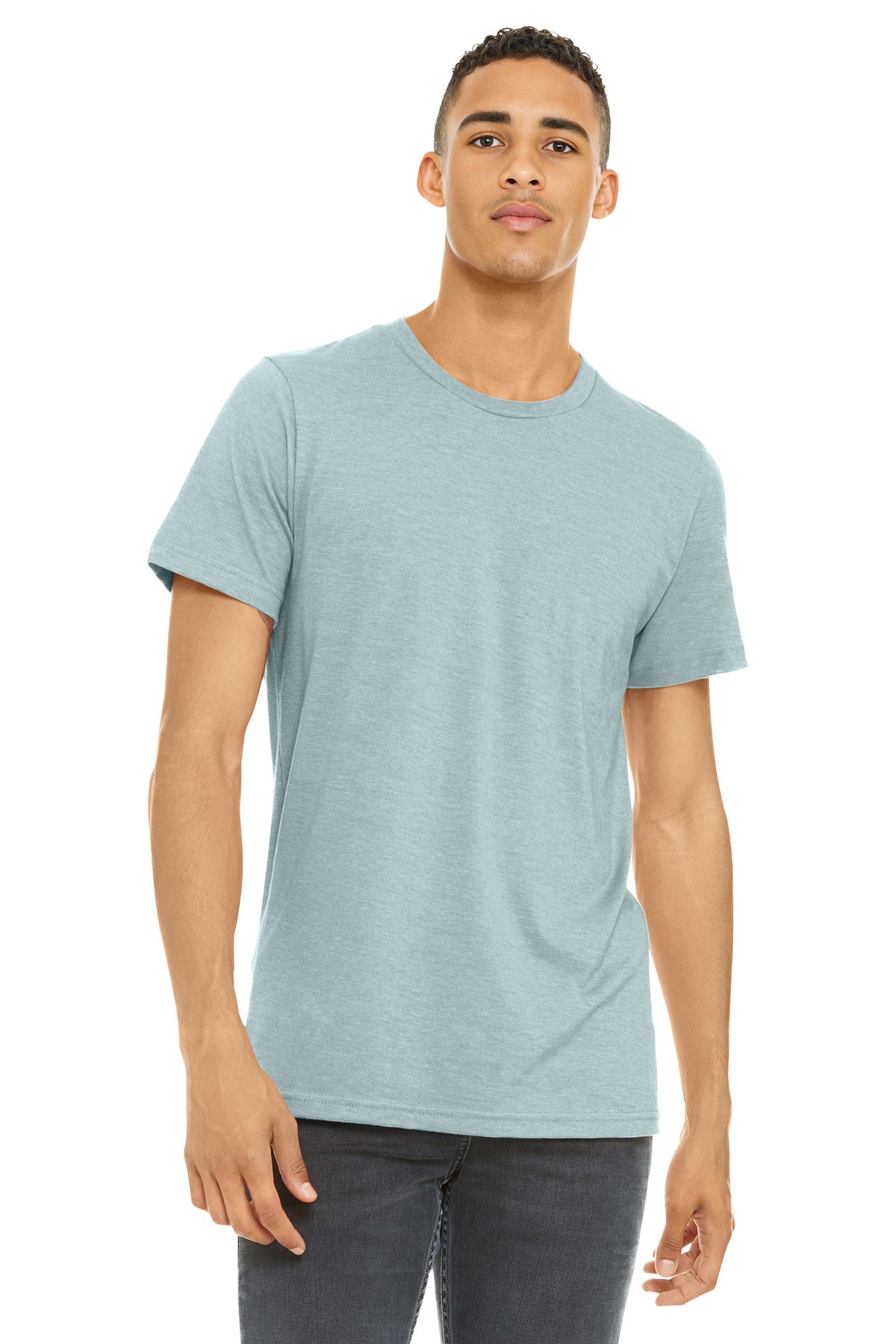 Custom Embroidery or DTF Print - BELLA+CANVAS  ®  Unisex Heather CVC Short Sleeve Tee. BC3001CVC