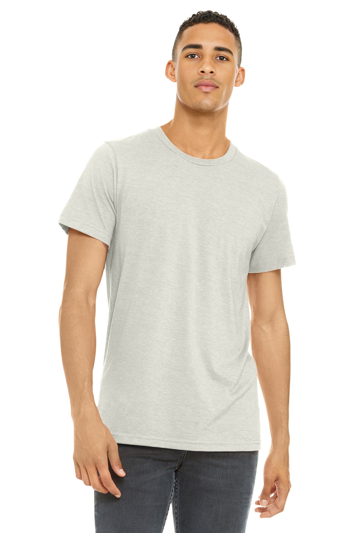 Custom Embroidery or DTF Print - BELLA+CANVAS  ®  Unisex Heather CVC Short Sleeve Tee. BC3001CVC