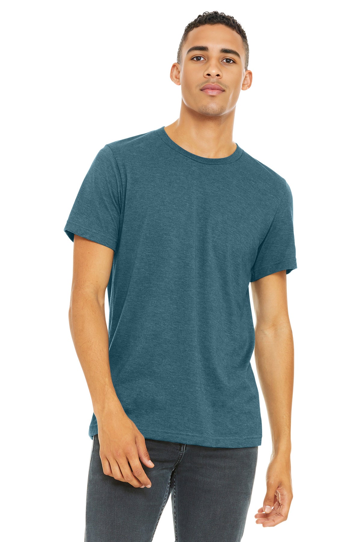 Custom Embroidery or DTF Print - BELLA+CANVAS  ®  Unisex Heather CVC Short Sleeve Tee. BC3001CVC