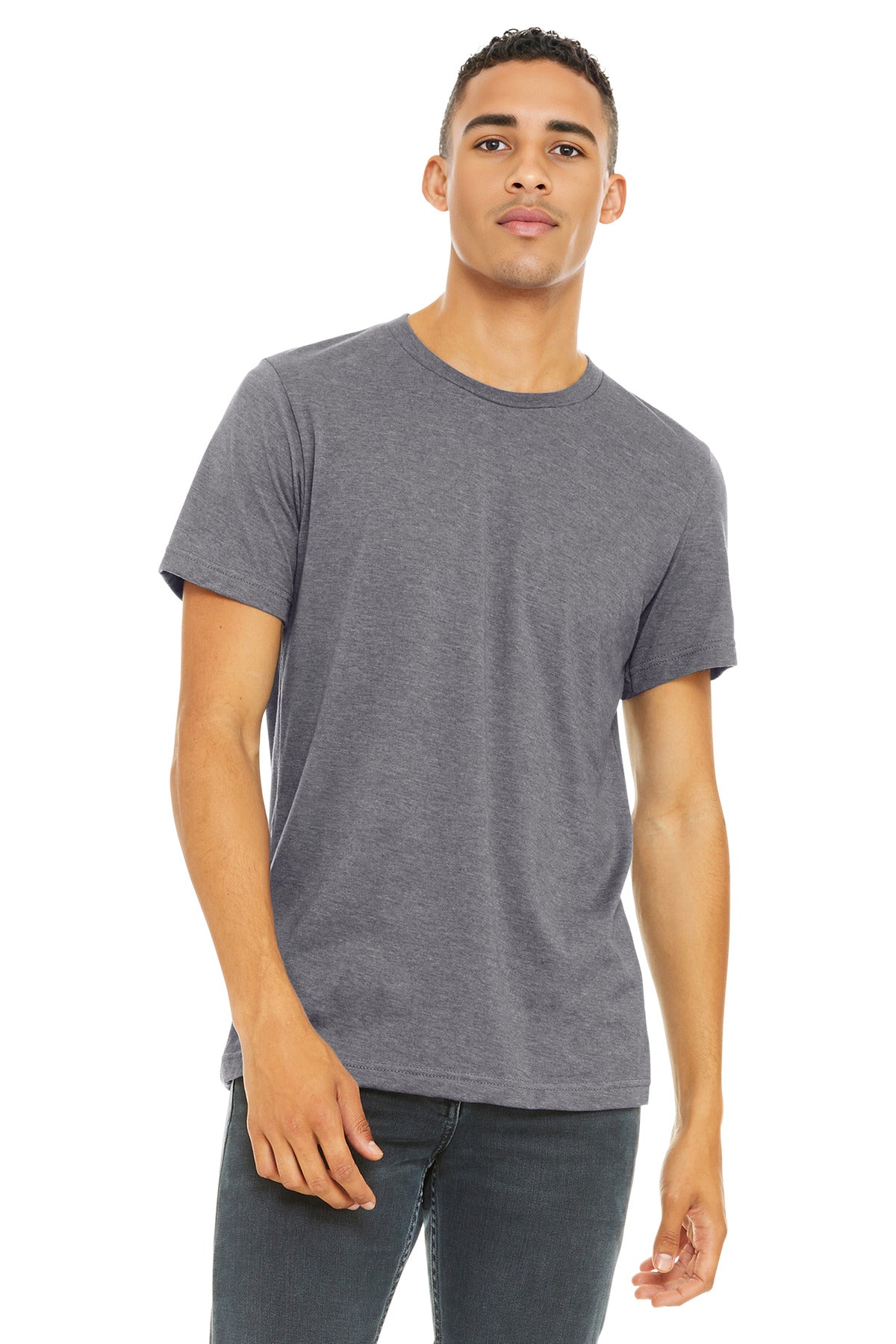 Custom Embroidery or DTF Print - BELLA+CANVAS  ®  Unisex Heather CVC Short Sleeve Tee. BC3001CVC