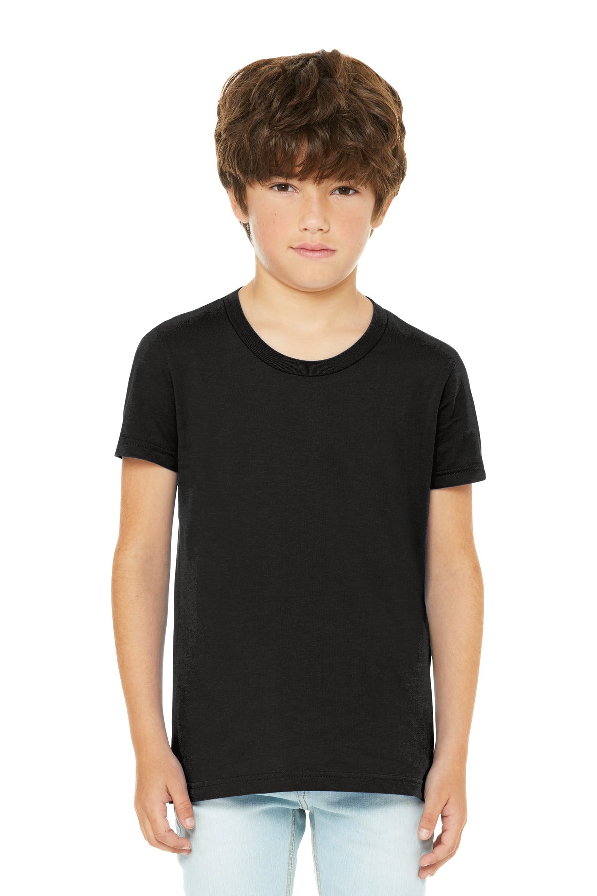 Custom Embroidery or DTF Print - BELLA+CANVAS ®  Youth Heather CVC Tee BC3001YCVC