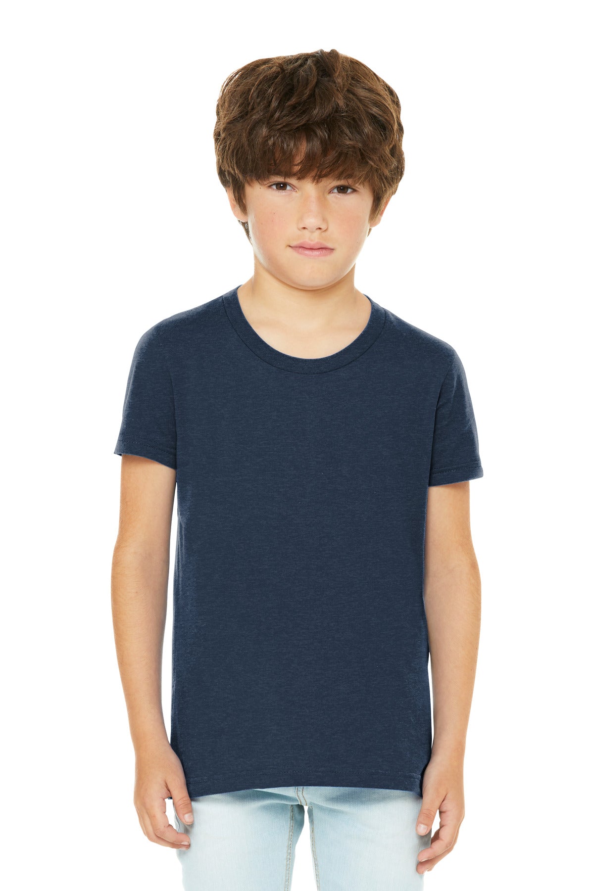 Custom Embroidery or DTF Print - BELLA+CANVAS ®  Youth Heather CVC Tee BC3001YCVC