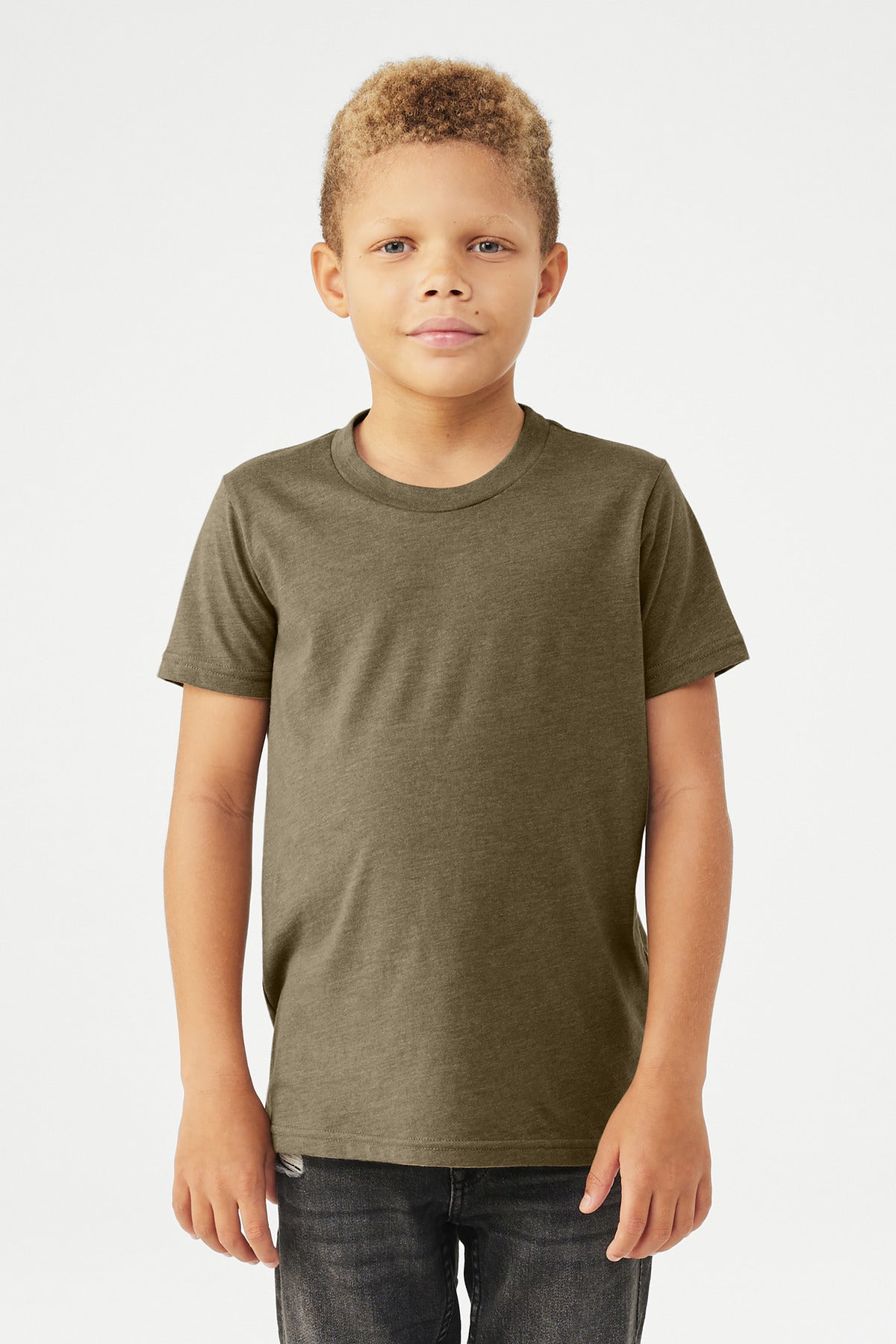Custom Embroidery or DTF Print - BELLA+CANVAS ®  Youth Heather CVC Tee BC3001YCVC
