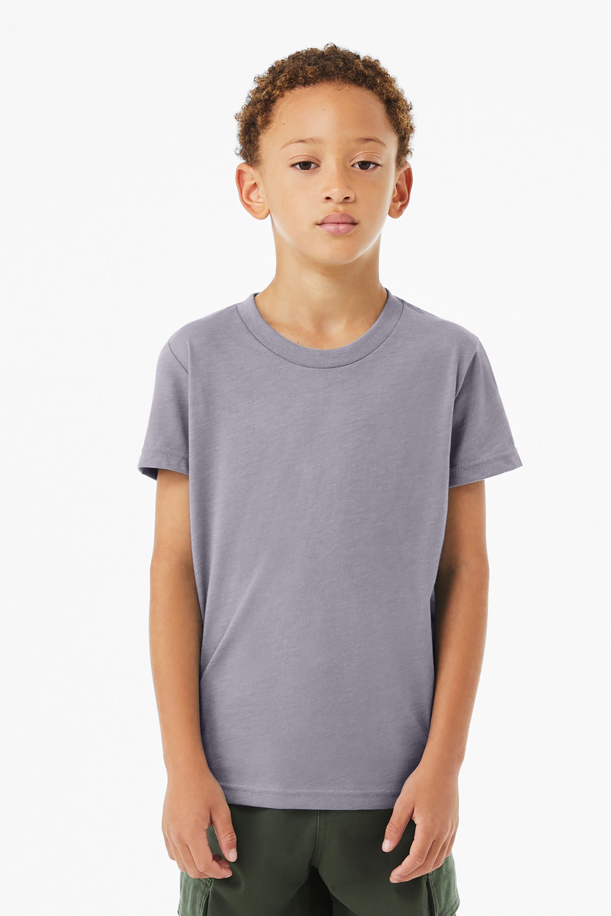 Custom Embroidery or DTF Print - BELLA+CANVAS ®  Youth Heather CVC Tee BC3001YCVC