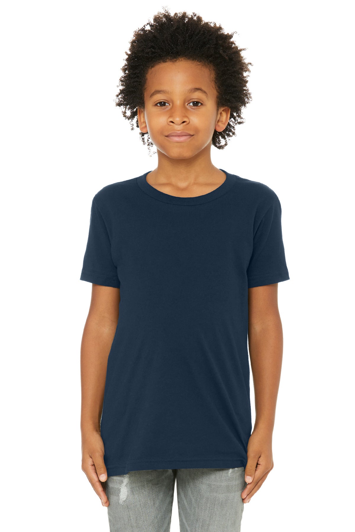 Custom Embroidery or DTF Print - BELLA+CANVAS  ®  Youth Jersey Short Sleeve Tee. BC3001Y