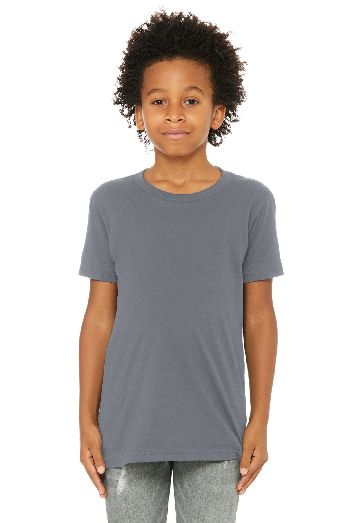 Custom Embroidery or DTF Print - BELLA+CANVAS  ®  Youth Jersey Short Sleeve Tee. BC3001Y