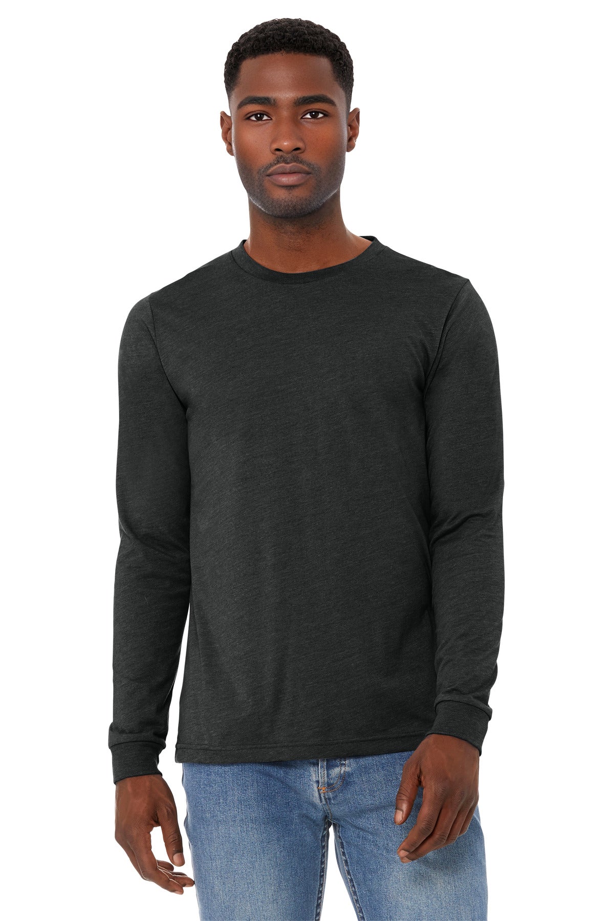 Custom Embroidery or DTF Print - BELLA+CANVAS ®  Unisex Heather CVC Long Sleeve Tee BC3501CVC