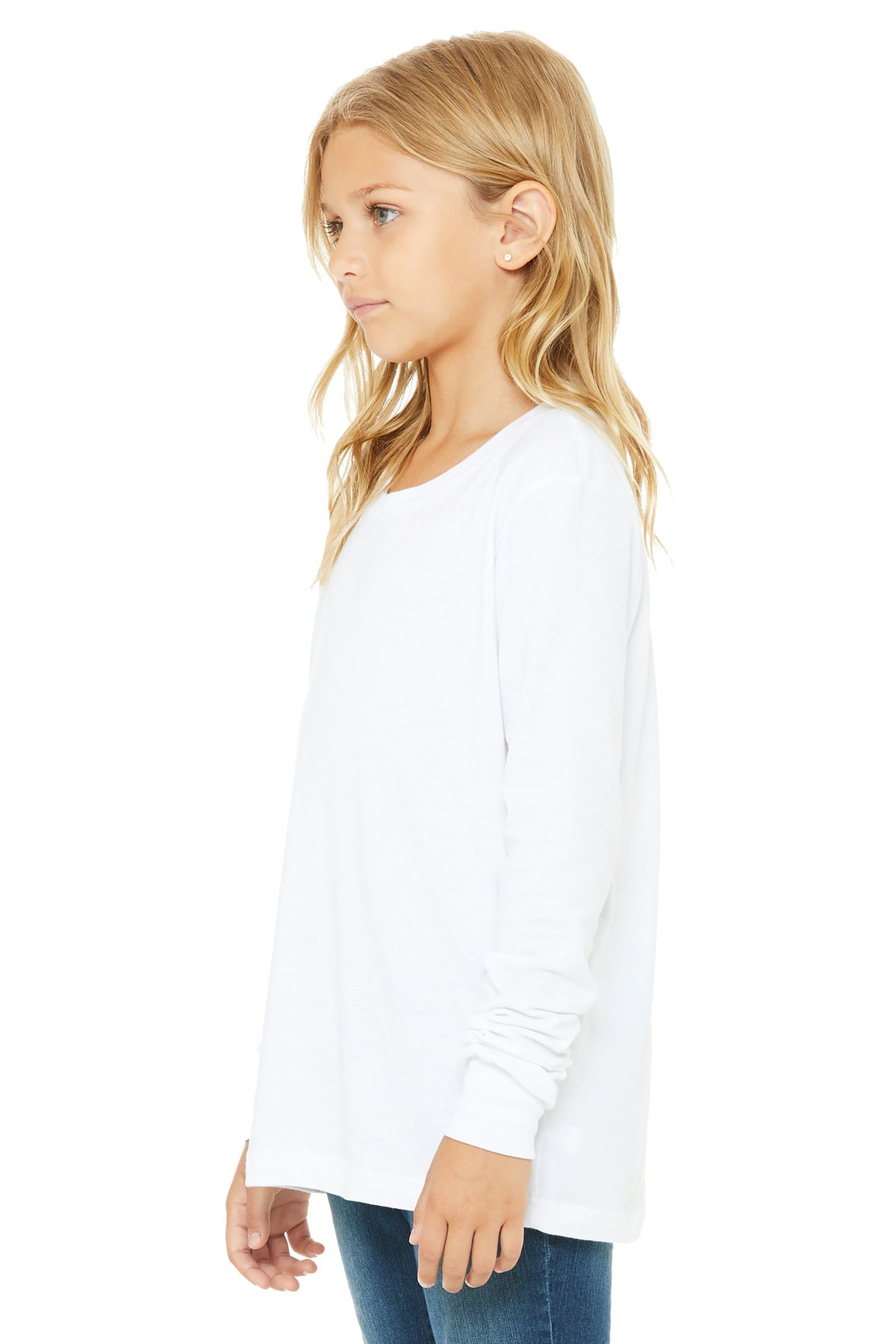 Custom Embroidery or DTF Print - BELLA+CANVAS ®  Youth Jersey Long Sleeve Tee BC3501Y