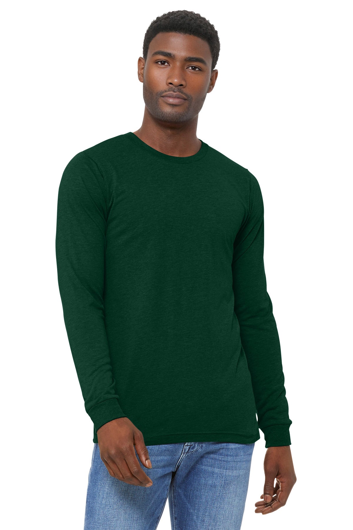 Custom Embroidery or DTF Print - BELLA+CANVAS ®  Unisex Triblend Long Sleeve Tee BC3513