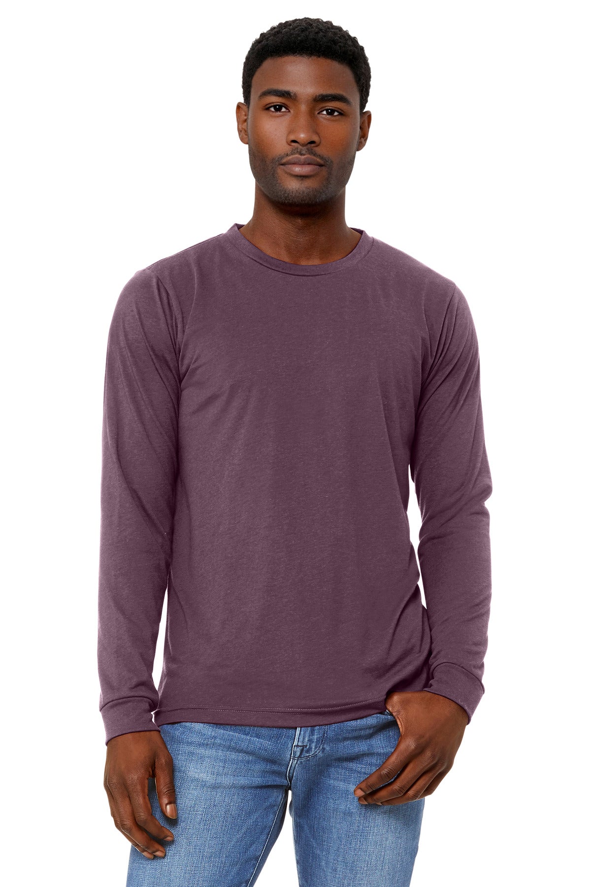 Custom Embroidery or DTF Print - BELLA+CANVAS ®  Unisex Triblend Long Sleeve Tee BC3513