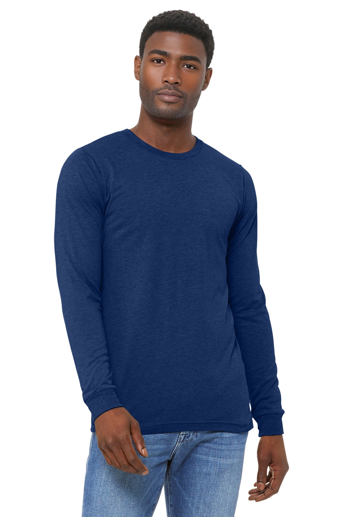 Custom Embroidery or DTF Print - BELLA+CANVAS ®  Unisex Triblend Long Sleeve Tee BC3513