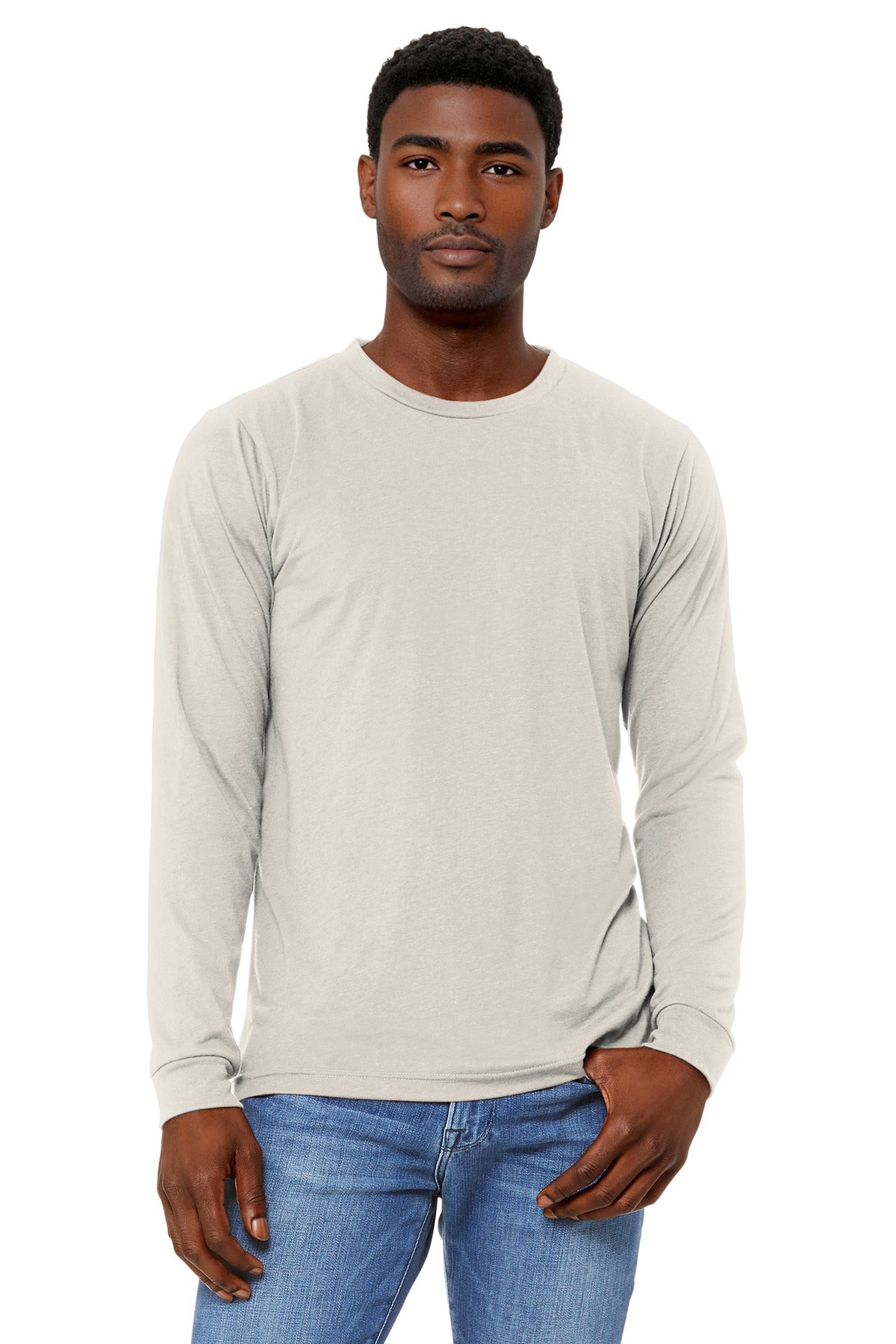Custom Embroidery or DTF Print - BELLA+CANVAS ®  Unisex Triblend Long Sleeve Tee BC3513