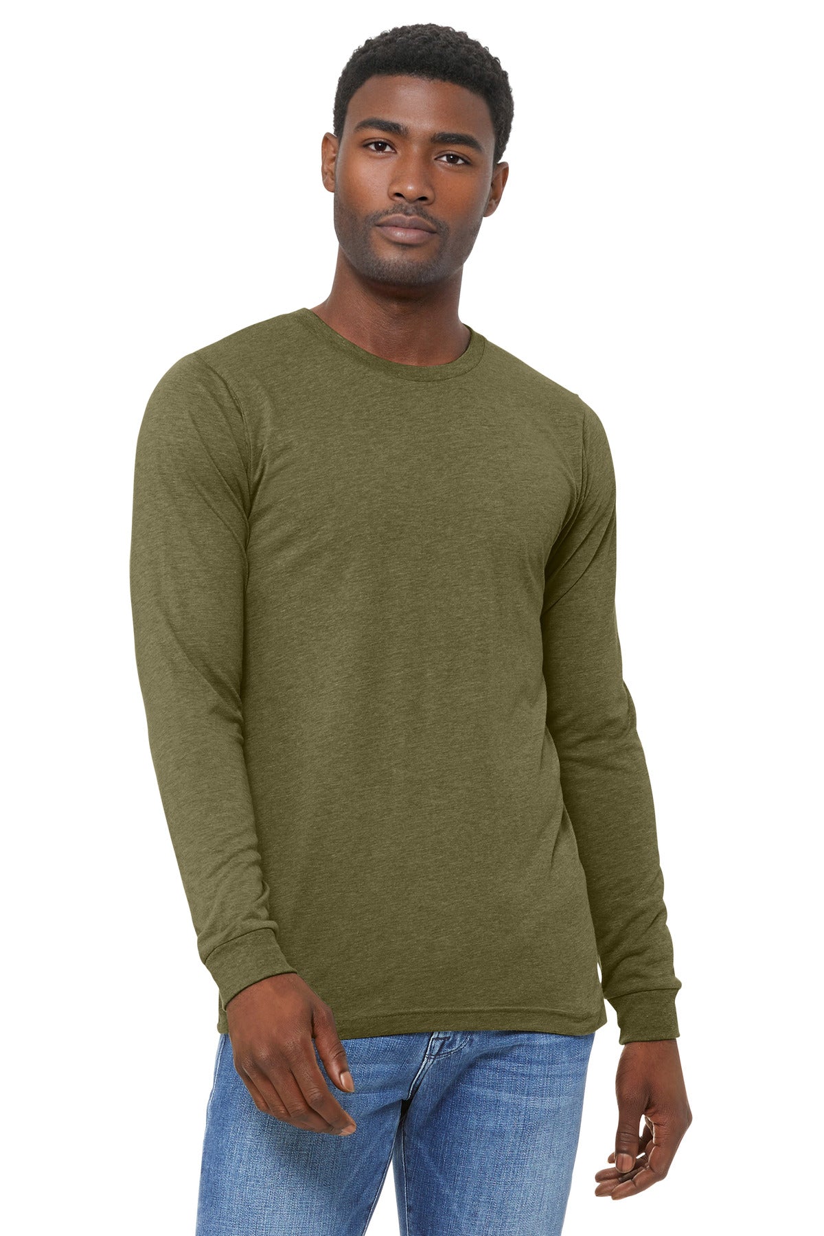 Custom Embroidery or DTF Print - BELLA+CANVAS ®  Unisex Triblend Long Sleeve Tee BC3513