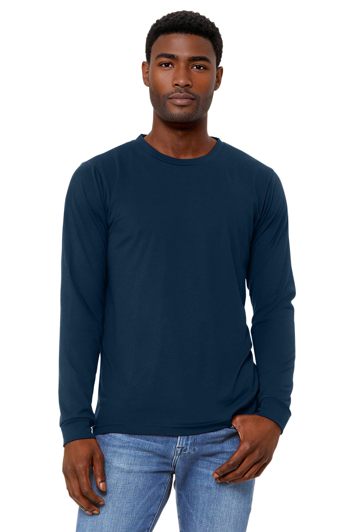Custom Embroidery or DTF Print - BELLA+CANVAS ®  Unisex Triblend Long Sleeve Tee BC3513