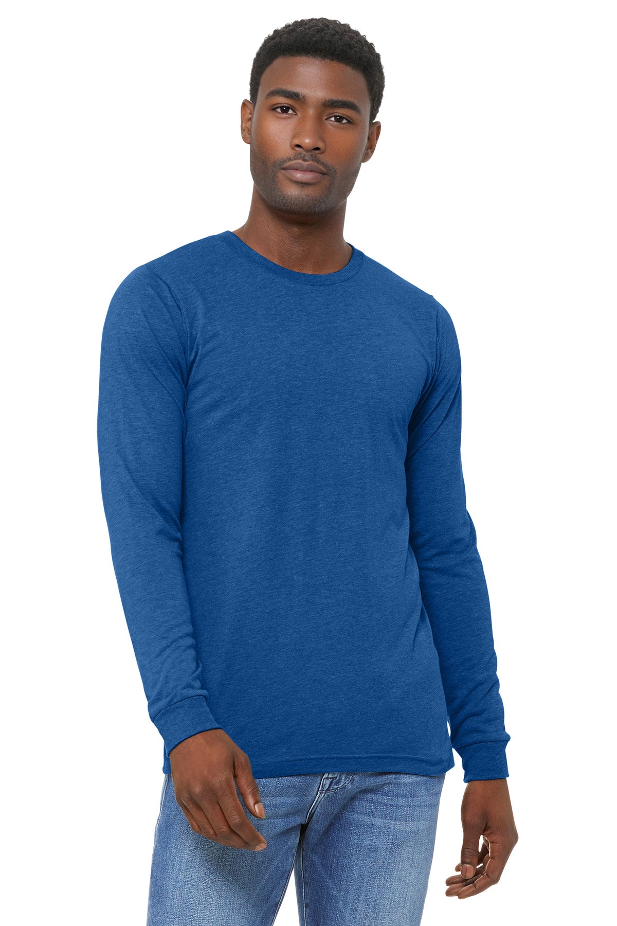 Custom Embroidery or DTF Print - BELLA+CANVAS ®  Unisex Triblend Long Sleeve Tee BC3513
