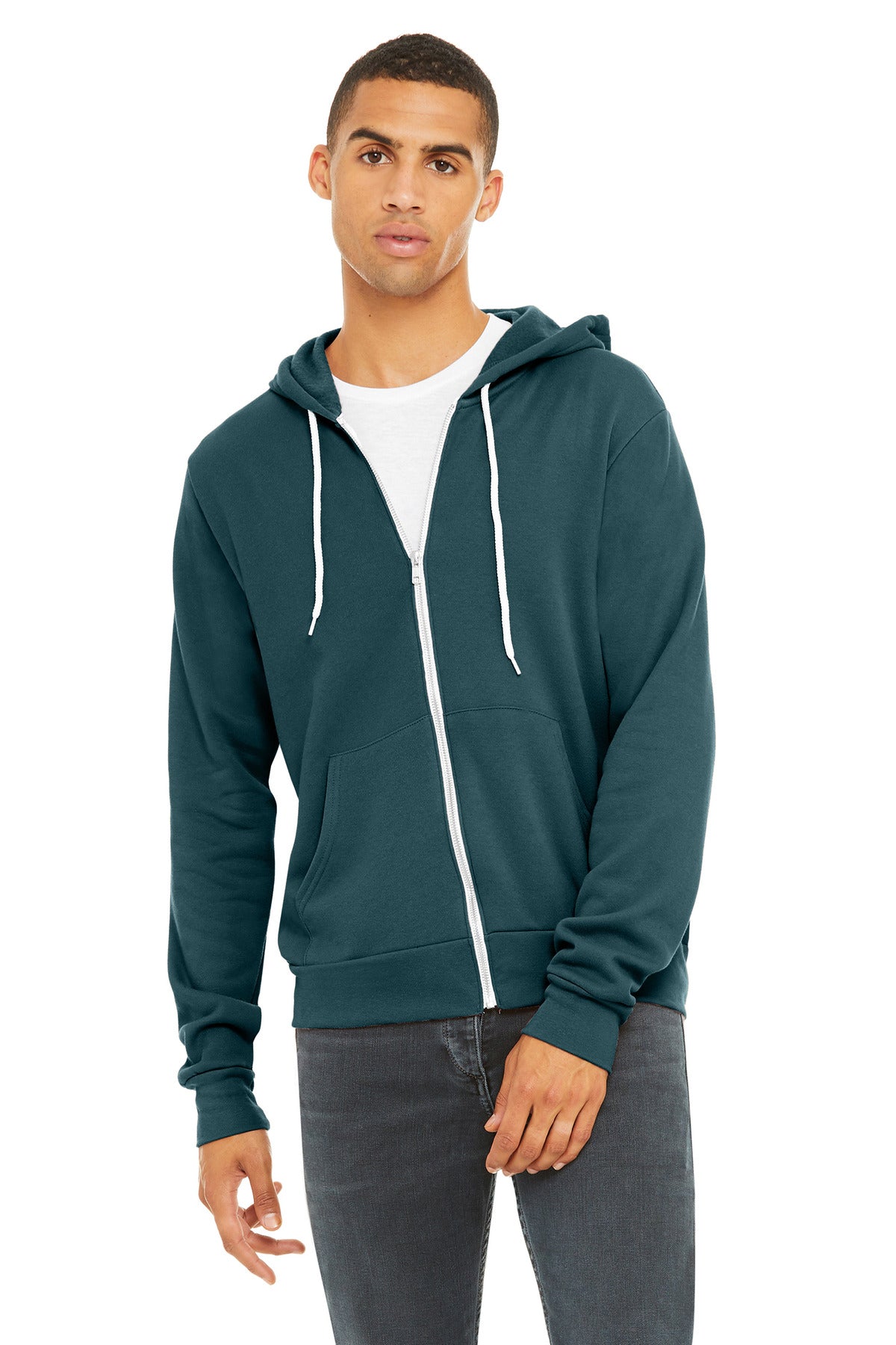 Custom Embroidery or DTF Print - BELLA+CANVAS  ®  Unisex Sponge Fleece Full-Zip Hoodie. BC3739