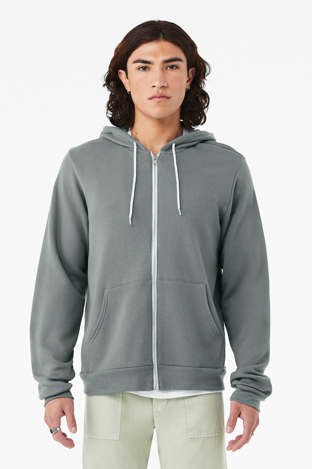 Custom Embroidery or DTF Print - BELLA+CANVAS  ®  Unisex Sponge Fleece Full-Zip Hoodie. BC3739