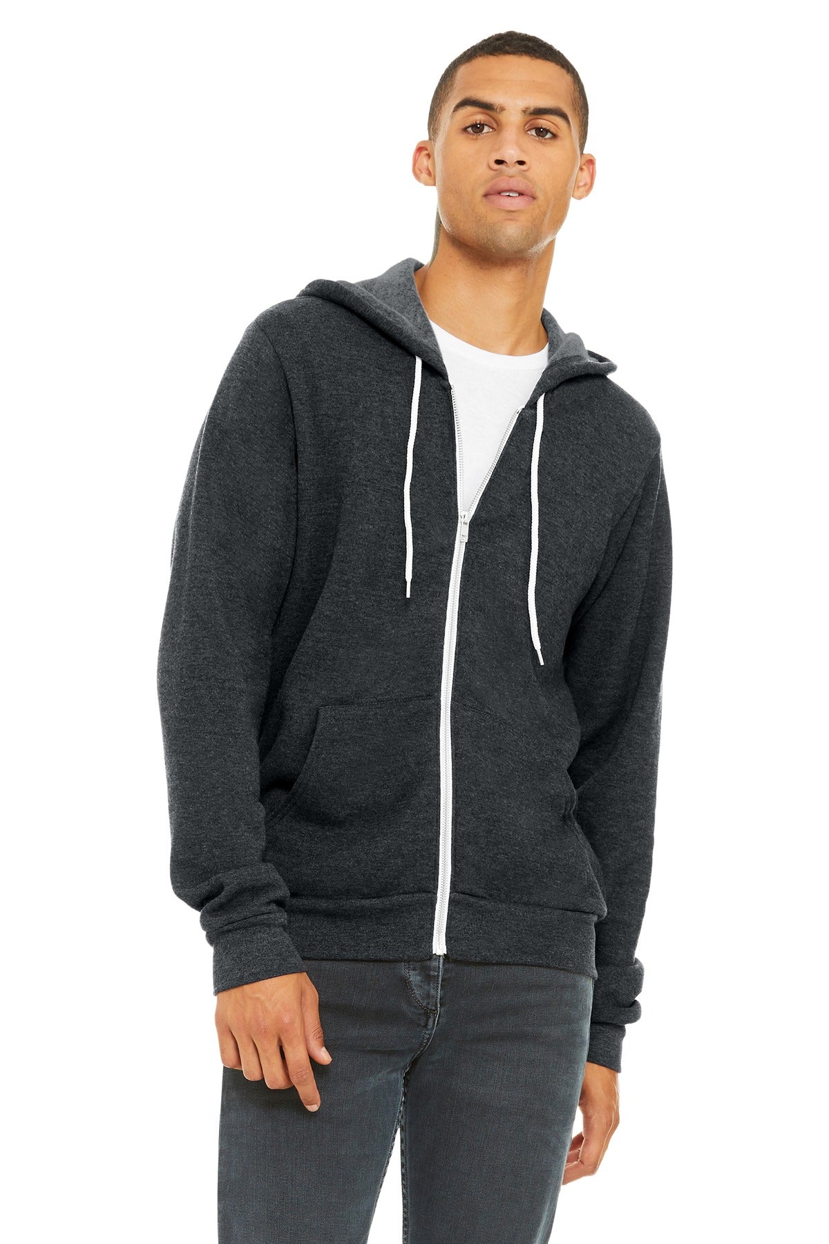 Custom Embroidery or DTF Print - BELLA+CANVAS  ®  Unisex Sponge Fleece Full-Zip Hoodie. BC3739