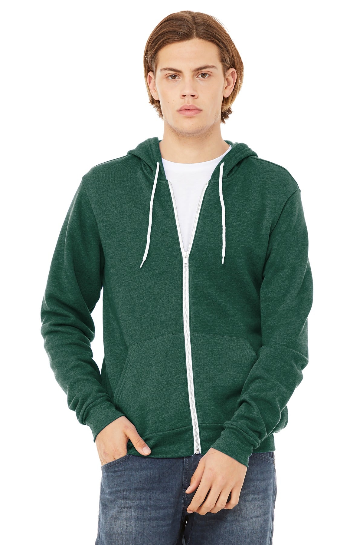 Custom Embroidery or DTF Print - BELLA+CANVAS  ®  Unisex Sponge Fleece Full-Zip Hoodie. BC3739