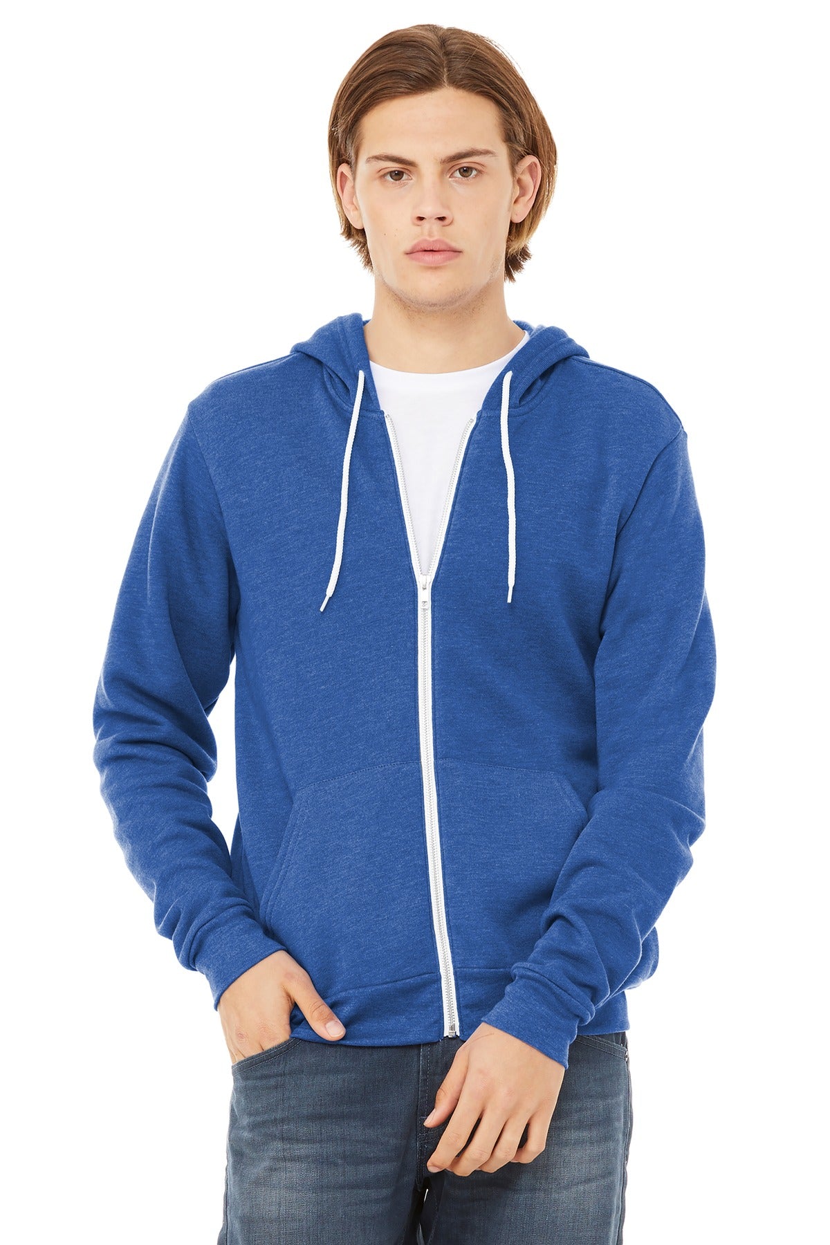 Custom Embroidery or DTF Print - BELLA+CANVAS  ®  Unisex Sponge Fleece Full-Zip Hoodie. BC3739
