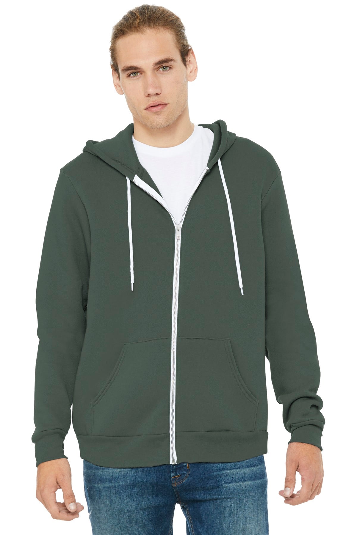 Custom Embroidery or DTF Print - BELLA+CANVAS  ®  Unisex Sponge Fleece Full-Zip Hoodie. BC3739