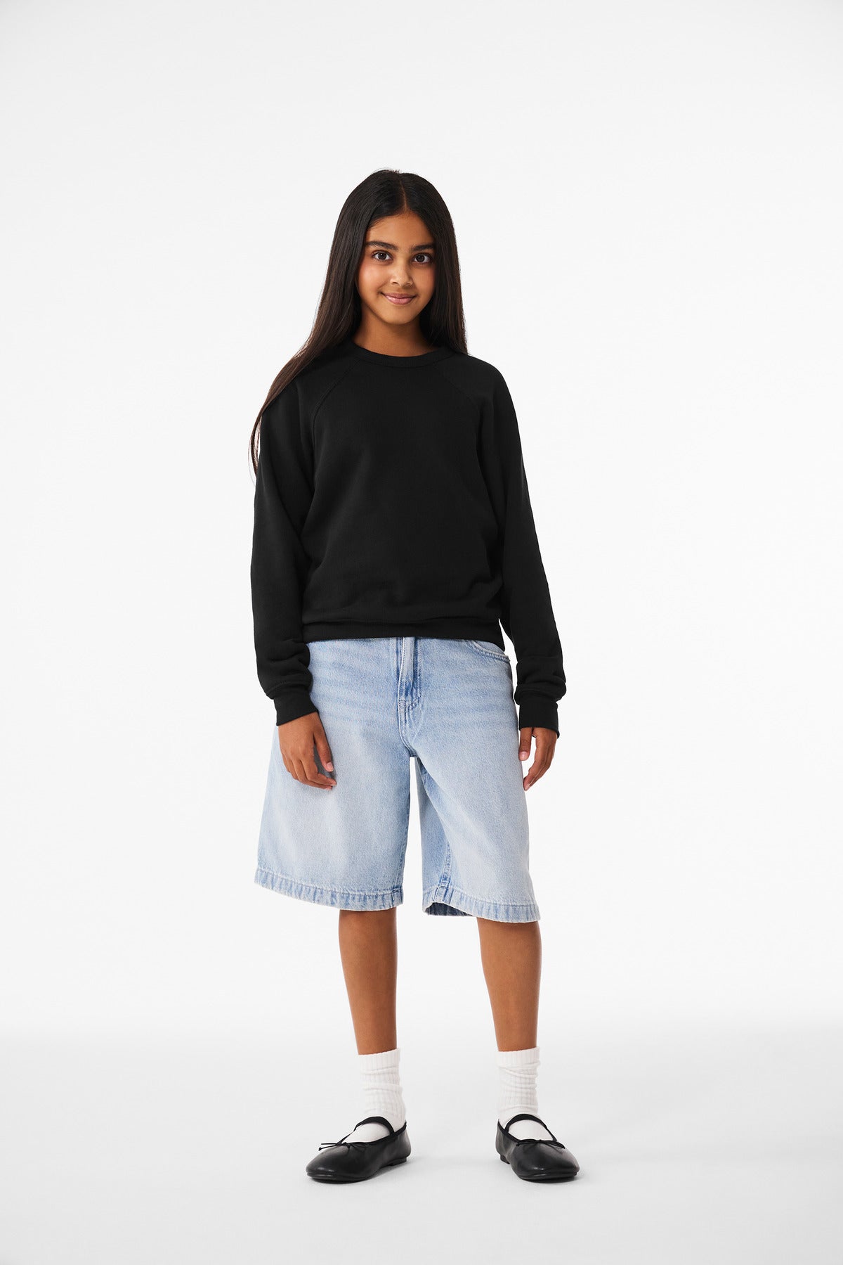 Custom Embroidery or DTF Print - BELLA+CANVAS ®  Youth Sponge Fleece Raglan Sweatshirt BC3901Y
