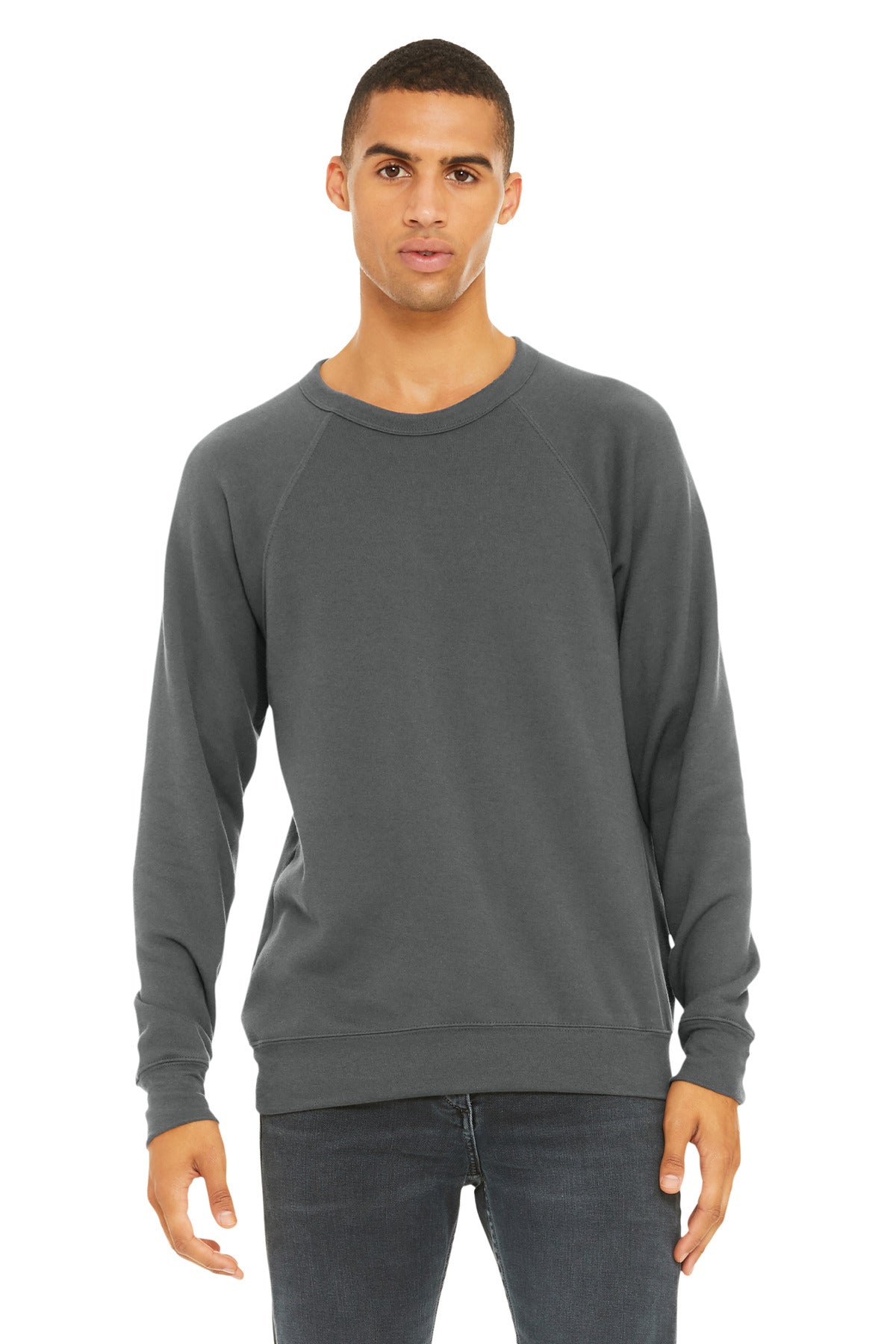 Custom Embroidery or DTF Print - BELLA+CANVAS  ®  Unisex Sponge Fleece Raglan Sweatshirt. BC3901