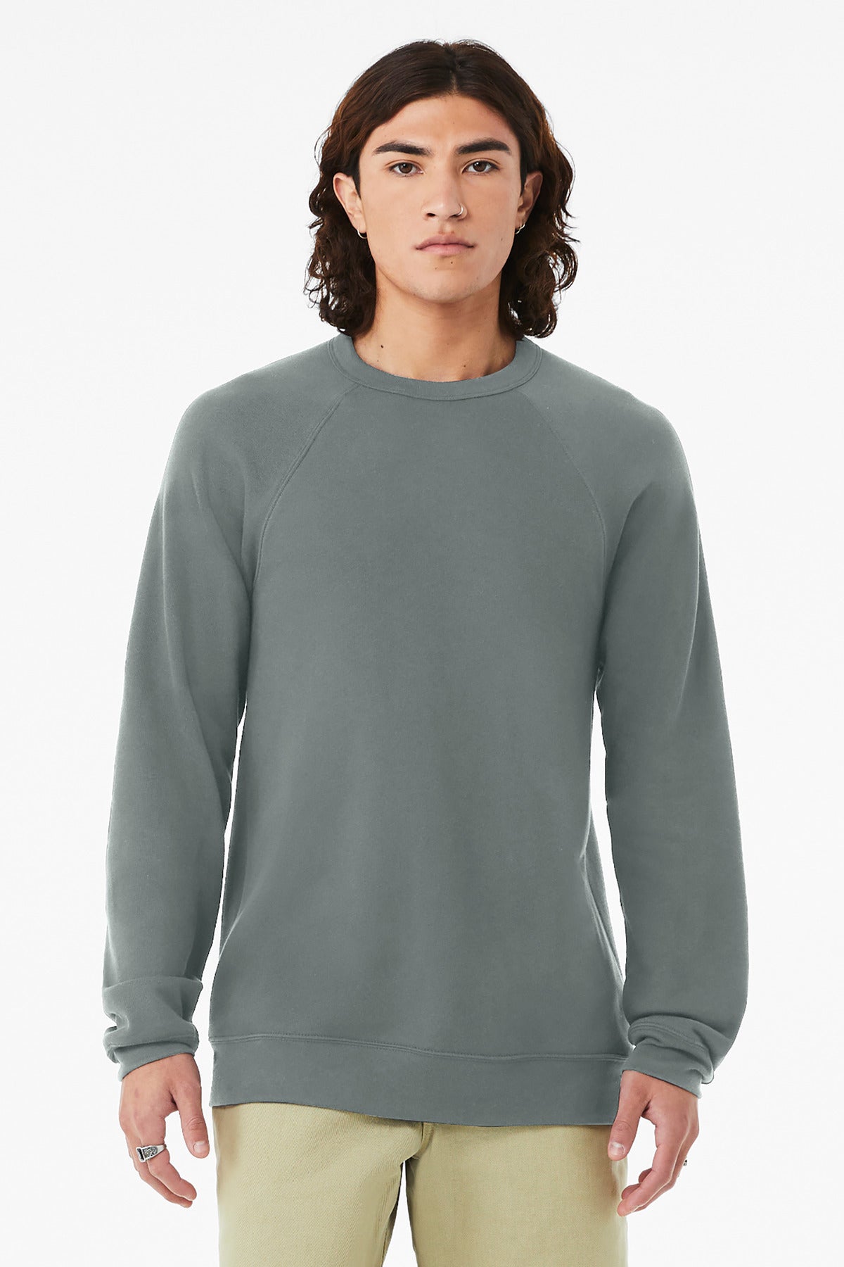 Custom Embroidery or DTF Print - BELLA+CANVAS  ®  Unisex Sponge Fleece Raglan Sweatshirt. BC3901