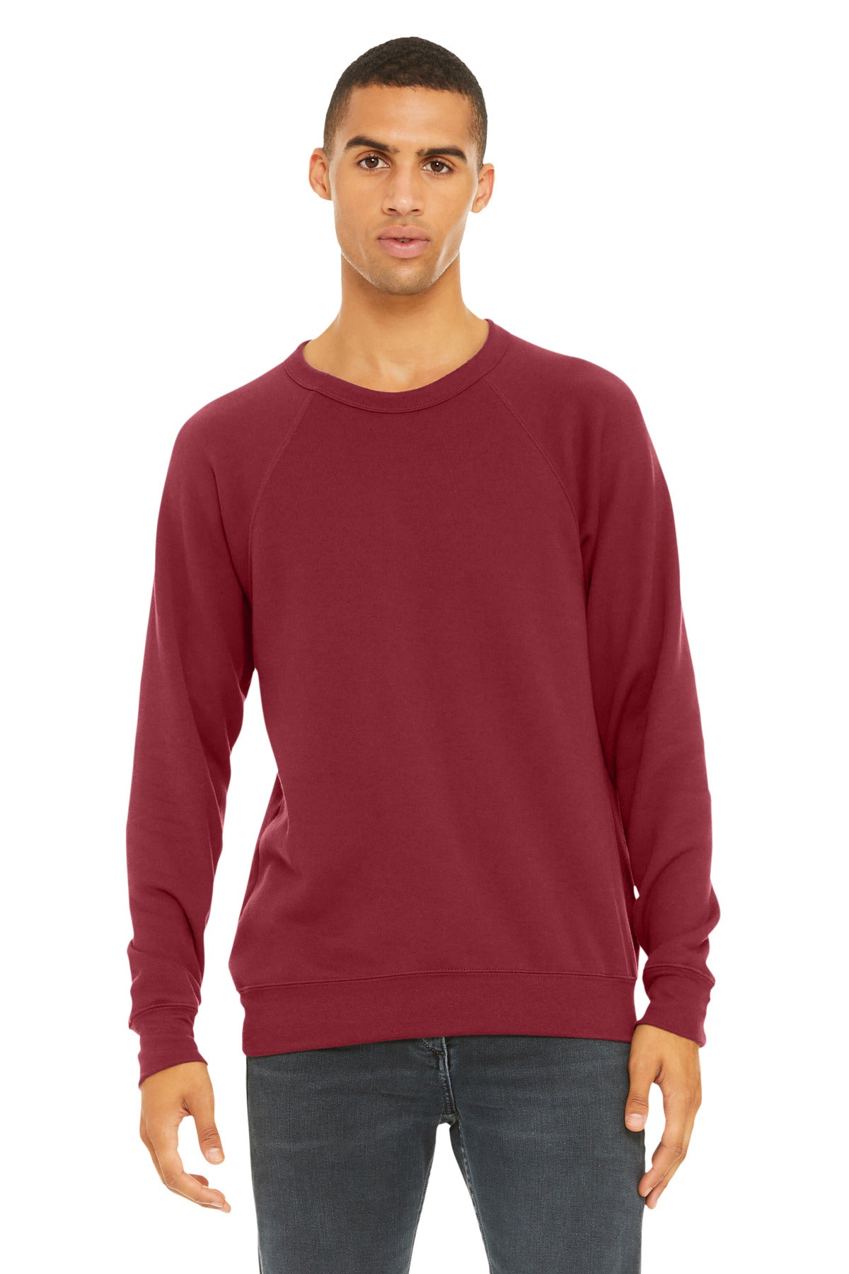 Custom Embroidery or DTF Print - BELLA+CANVAS  ®  Unisex Sponge Fleece Raglan Sweatshirt. BC3901
