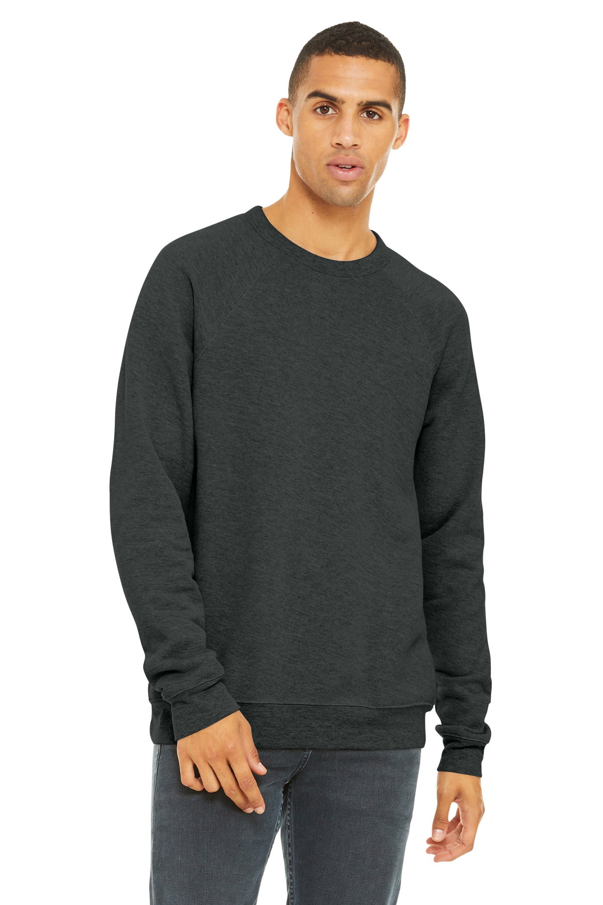 Custom Embroidery or DTF Print - BELLA+CANVAS  ®  Unisex Sponge Fleece Raglan Sweatshirt. BC3901