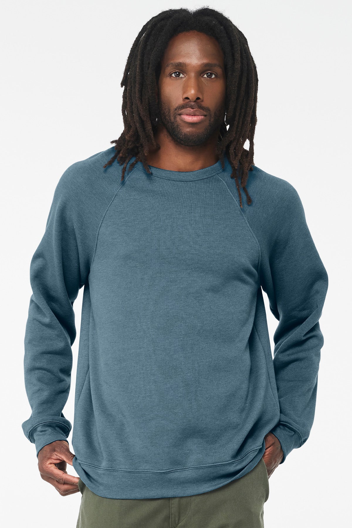 Custom Embroidery or DTF Print - BELLA+CANVAS  ®  Unisex Sponge Fleece Raglan Sweatshirt. BC3901
