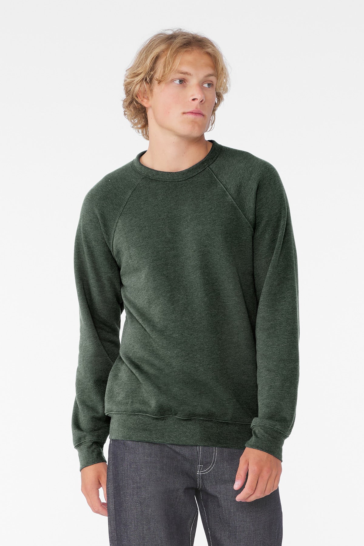 Custom Embroidery or DTF Print - BELLA+CANVAS  ®  Unisex Sponge Fleece Raglan Sweatshirt. BC3901