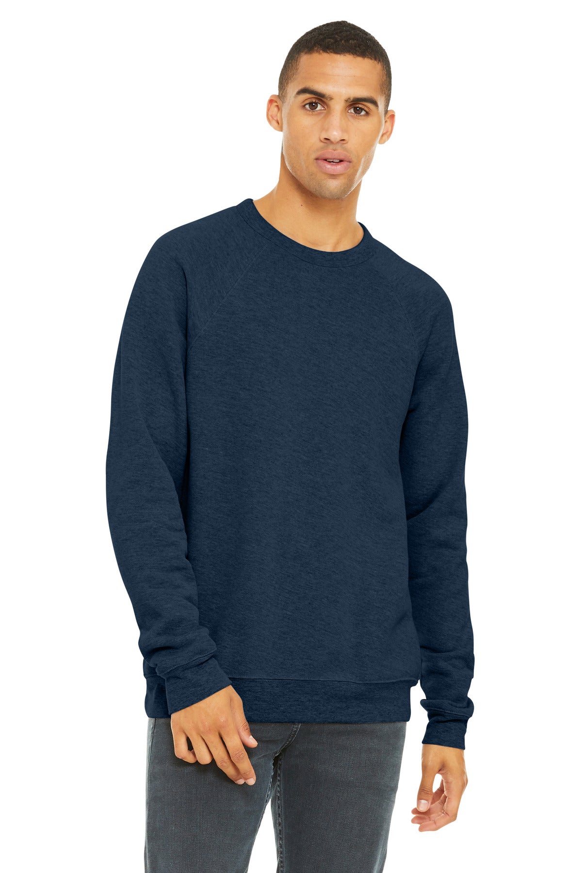 Custom Embroidery or DTF Print - BELLA+CANVAS  ®  Unisex Sponge Fleece Raglan Sweatshirt. BC3901