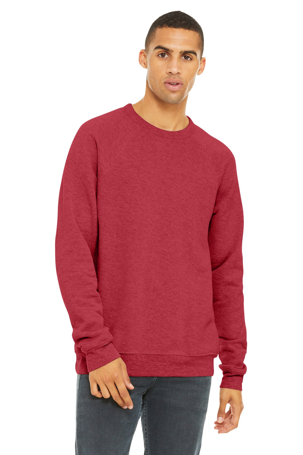 Custom Embroidery or DTF Print - BELLA+CANVAS  ®  Unisex Sponge Fleece Raglan Sweatshirt. BC3901