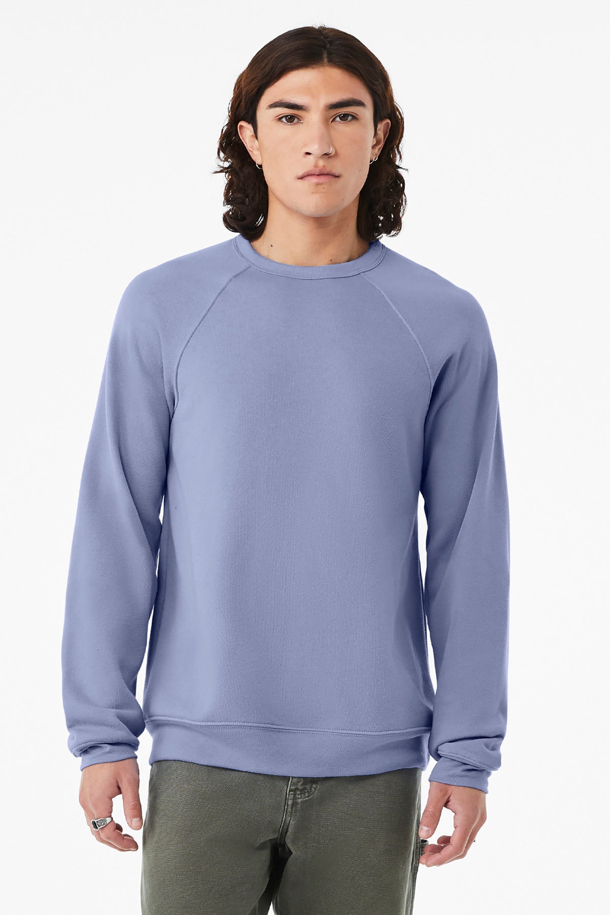 Custom Embroidery or DTF Print - BELLA+CANVAS  ®  Unisex Sponge Fleece Raglan Sweatshirt. BC3901